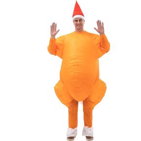 Arokibui Inflatable Turkey Costume Blow up Costume Chicken Costume Halloween Costume Thanksgiving Costume Festival Costume Party Christmas Costume