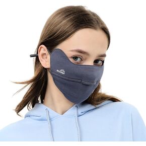 Women Winter Half Face Covering Windproof Face Mask Balaclava Dustproof Fleece Sports Outdoor Face Cover WNN3T159D