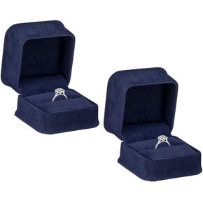 Black Velvet T-Style Earring Box, 2 Pack, Rich Luxury Suede, Elegant Diamond Earring Case, With Black Velour Interior, Jewelry Display Gift Box, For Unique Proposal, Engagement Or Wedding in Saudi Arabia