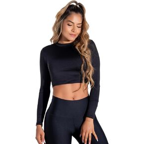 MEDIA LUNA Pet Hair Resistant Long Sleeve Workout Tops for Women Workout Crop Tops for Women Soft Yoga Fitness Everyday Wear