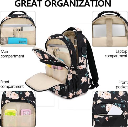 Bluboon Backpack for Women 15.6 Inch Laptop Bookbag College School Backpack Girls Schoolbag Compartment Daypack for Business in Kuwait