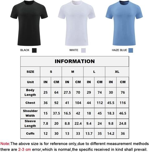 تي شيرت رجالي للتمارين الرياضية والجري بأكمام قصيرة ماص للرطوبة وسريع الجفاف in Kuwait