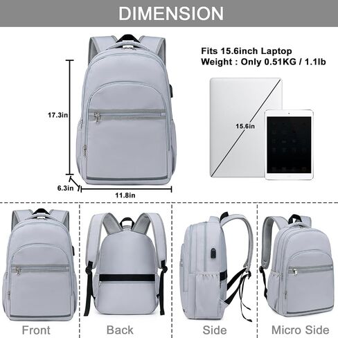 Bluboon Backpack for Women 15.6 Inch Laptop Bookbag College School Backpack Girls Schoolbag Compartment Daypack for Business in Kuwait