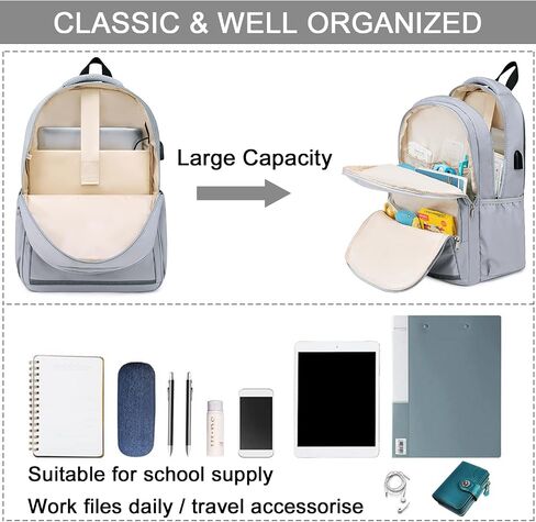 Bluboon Backpack for Women 15.6 Inch Laptop Bookbag College School Backpack Girls Schoolbag Compartment Daypack for Business in Kuwait
