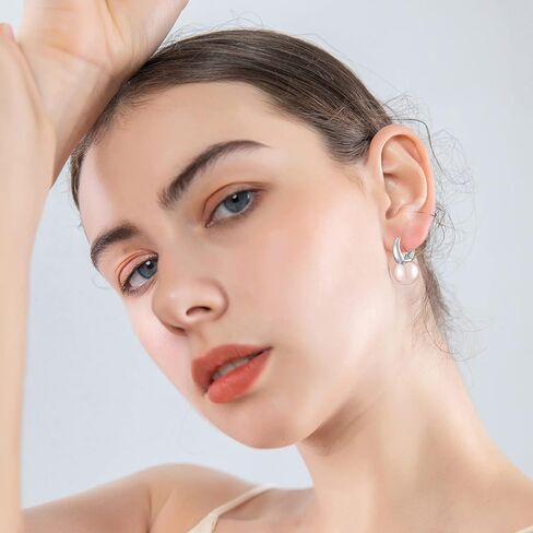 أقراط JQWL أقراط بسيطة مطلية بالذهب عيار 14 قيراط، تصميم أقراط أنيقة أفضل هدية للاعتراف in Kuwait