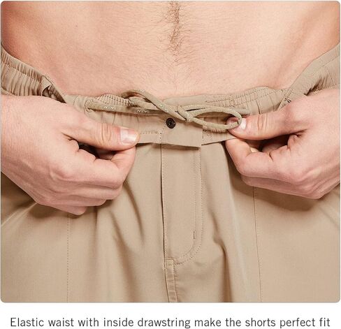 BALEAF Men's 7" Casual Shorts for Summer Elastic Waist Quick Dry Lightweight Short with Cargo Hiking Fishing in Kuwait