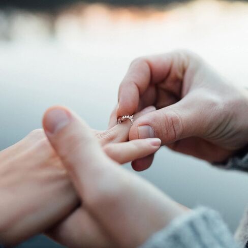 GEMQUEEN مويسانيتي خواتم الزفاف الفرقة للنساء الاسترليني الفضة مطابقة الدائري 0.19ct جولة رائعة قطع D اللون VVS1 مختبر الوضوح خلق الماس خواتم الخلود الكمثرى وعلى شكل دائري مويسانيتي خواتم الخطبة تكويم لها in Kuwait