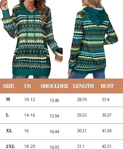 Miusey Womens Hooded Shirts Long Sleeve V Neck Tunic Hoodie Lightweight Sweatshirts with Kangaroo Pocket in Kuwait