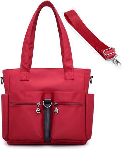 Dayfine Nylon Tote Bags for Women Waterproof Shoulder Bag Satchel Casual Handbags Lightweight Purse Multiple Pockets Bag in Kuwait