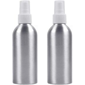 Cheung Constore 120ml 4oz Aluminum Fine Mist Atomizers Spray Bottle Metal Refillable Containers Liquid Storage Pump Vials For Essential Oils,Aromatherapy,Perfumes-2 Pack (Black Sprayer)