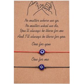 SIPELATY Pinky Pomise Distance Matching Bracelets for Best Friends Women Girls Sunflower Boho Bracelet Friendship Jewelry Birthday Gifts for Girls with Gift Card