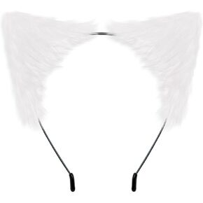 HONGTEYA القط الذئب الثعلب آذان الكلب عقال اليدوية هالوين زي تأثيري الحيوان فروي آذان القوطي اكسسوارات للنساء in Kuwait