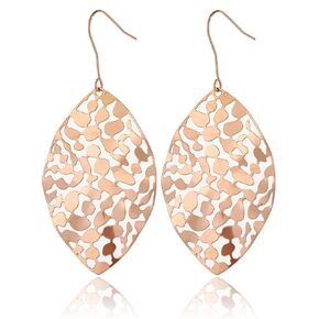 Cyan Birdee Leaf Dangle Earrings for Women Gold-plated Filigree Dropping Lightweight Fashion Jewelry, Mother's Day Gift in Kuwait