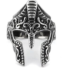 خوذة BaviPower Warrior المصنوعة من الفولاذ المقاوم للصدأ ومجوهرات حماية قوية عتيقة للرجال والنساء in Kuwait