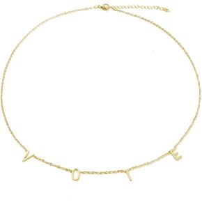 Taouzi Vote Necklaces Encourage Voting Necklaces First Lady Necklaces Fashion Initial Necklaces Popular Letter Necklaces for Women Girls