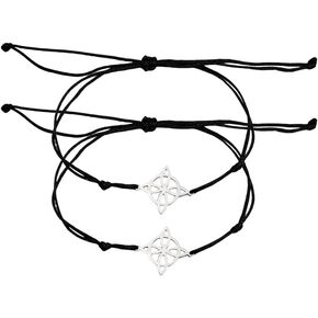 1-2 PCS Witches Knot Bracelet For Women Men, Gold Silver Red Black Adjustable Celtic Knot Wiccan String Rope, Wiccan Symbol Charm Celtic Jewelry Gifts