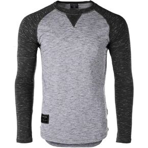 ZIMEGO Men's Long Sleeve T-Shirts Athletic Muscle Slim Fit Basic Tee in Kuwait