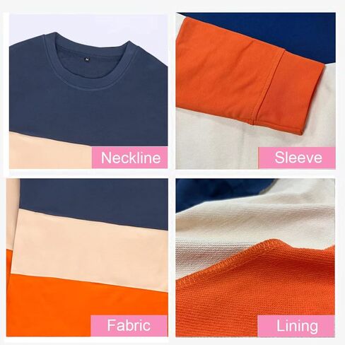 قمصان Underkingo النسائية الكاجوال بأكمام طويلة وبلوزات ذات رقبة مستديرة وألوان متعددة in Kuwait