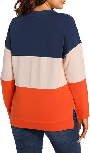 قمصان Underkingo النسائية الكاجوال بأكمام طويلة وبلوزات ذات رقبة مستديرة وألوان متعددة in Kuwait