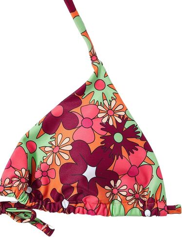 WDIRARA Women's 3 Piece Set Floral Print Drawstring Halter Backless Bikini Set in Saudi Arabia