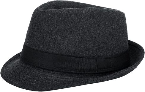 Felt Trilby Fedoras Hat Men Panama Jazz Hat Short Brim Bowler Hat 20s Gatsby Hat in Kuwait