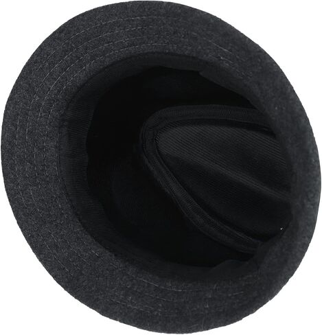 Felt Trilby Fedoras Hat Men Panama Jazz Hat Short Brim Bowler Hat 20s Gatsby Hat in Kuwait
