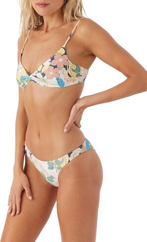 O'NEILL Women's Malibu Bikini Top - Twist Detail Swim Top for Women - Bralette Bathing Suit Top with Adjustable Back in Saudi Arabia