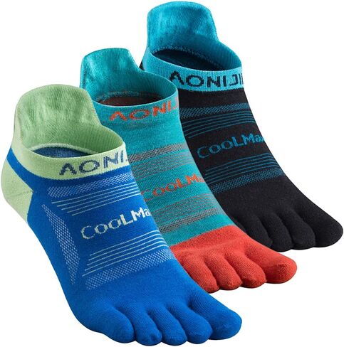 AONIJIE Toe Socks for Men and Women High Performance Athletic Running Five Finger Ankle Socks in Kuwait