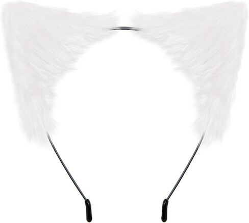 HONGTEYA القط الذئب الثعلب آذان الكلب عقال اليدوية هالوين زي تأثيري الحيوان فروي آذان القوطي اكسسوارات للنساء in Kuwait