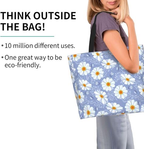 حقيبة حمل مطبوعة من BELSAV للنساء قابلة لإعادة الاستخدام وقابلة للطي وحقائب بقالة وحقيبة تسوق وحقائب شاطئ وحقيبة كتف للسفر in Kuwait