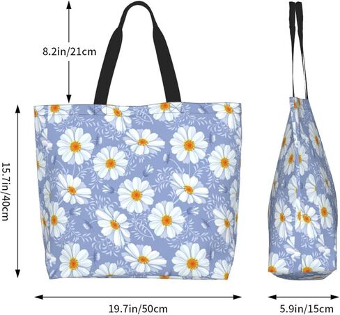 حقيبة حمل مطبوعة من BELSAV للنساء قابلة لإعادة الاستخدام وقابلة للطي وحقائب بقالة وحقيبة تسوق وحقائب شاطئ وحقيبة كتف للسفر in Kuwait