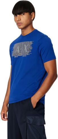 تي شيرت A|X ARMANI EXCHANGE للرجال ذو مقاس عادي بشعار Ax Lines Box in Saudi Arabia