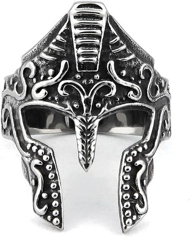 خوذة BaviPower Warrior المصنوعة من الفولاذ المقاوم للصدأ ومجوهرات حماية قوية عتيقة للرجال والنساء in Kuwait