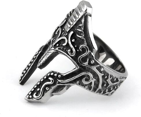 خوذة BaviPower Warrior المصنوعة من الفولاذ المقاوم للصدأ ومجوهرات حماية قوية عتيقة للرجال والنساء in Kuwait