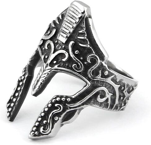 خوذة BaviPower Warrior المصنوعة من الفولاذ المقاوم للصدأ ومجوهرات حماية قوية عتيقة للرجال والنساء in Kuwait