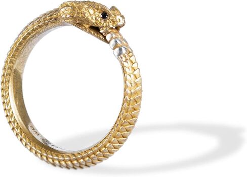 كوبرتيست دبليو يو خاتم نحاسي بتصميم ثعبان من اوروبوروس، مجوهرات جمالية هدية للرجال والنساء in Kuwait