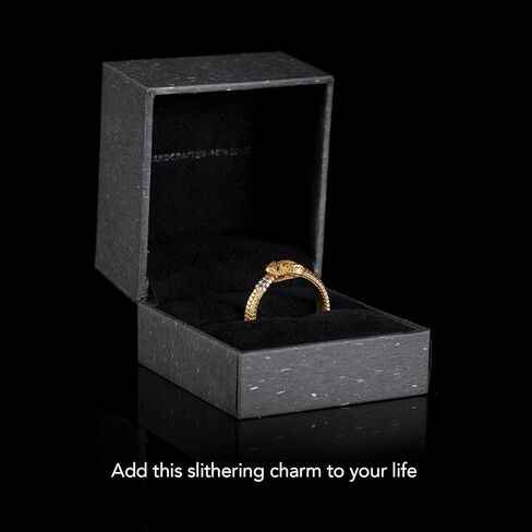 كوبرتيست دبليو يو خاتم نحاسي بتصميم ثعبان من اوروبوروس، مجوهرات جمالية هدية للرجال والنساء in Kuwait