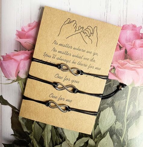 Binami 3 Pcs Pinky Promise Distance Matching Bracelets for Best Friends Couple Family Women Mens in Saudi Arabia