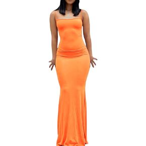 Women Bodycon Maxi Slip Dress Summer Sleeveless Strappy Backless Evening Party Long Dress
