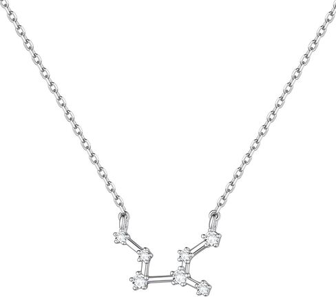 ChicSilver 925 الفضة الاسترليني تشيكوسلوفاكيا علم التنجيم 12 كوكبة ابراج زودياك قلادة هدية عيد ميلاد، 16-18 بوصة (مع صندوق هدية) in Kuwait