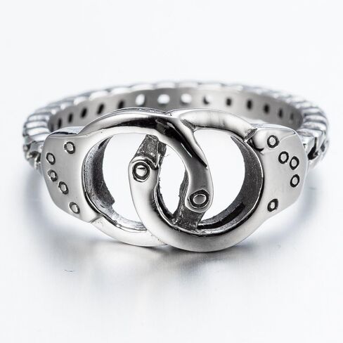 Jude Jewelers Stainless Steel Handcuff Infinity Promise Ring Wedding Engagement Statement Propose in Saudi Arabia