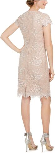 Calvin Klein Women's V-Neck Cocktail Dress with Scalloped Hem in Saudi Arabia