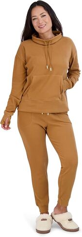 BEARPAW Women's Micro Fleece Drawstring Athletic Jogger Sweatpants with Pockets in Saudi Arabia