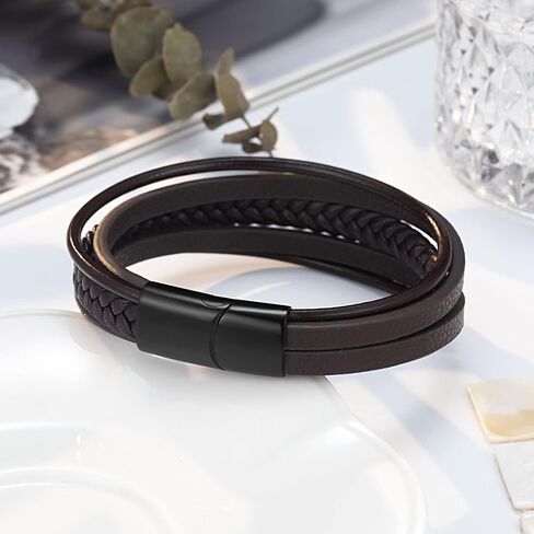 PINKDODO To My Dad Gifts, Leather Bracelet Father's Day Birthday Christmas Gifts for Father Dad Husband New Dad Daddy in Saudi Arabia