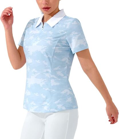 Hiverlay قمصان جولف للسيدات قمصان بولو للنساء UPF 50+ خفيفة الوزن سريعة الجفاف بياقة للتنس قمصان يومية للعمل in Kuwait