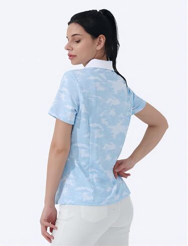 Hiverlay قمصان جولف للسيدات قمصان بولو للنساء UPF 50+ خفيفة الوزن سريعة الجفاف بياقة للتنس قمصان يومية للعمل in Kuwait