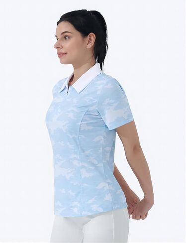 Hiverlay قمصان جولف للسيدات قمصان بولو للنساء UPF 50+ خفيفة الوزن سريعة الجفاف بياقة للتنس قمصان يومية للعمل in Kuwait