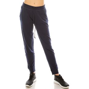 RENESEILLE Women's Casual Joggers Sweatpants – French Terry Elastic Waist Tapered Pants Pockets Workout Running Active