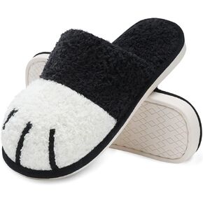 MAXTOP Cute Animal Slippers for Women, Soft Plush Cat Paw House Slippers with Cozy Memory Foam Slip-on Indoor Outdoor Slippers Creative Gifts for Women Men