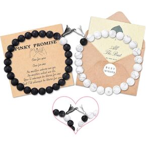 Jeka Lover Promise الأساور، أساور الأزواج، هدايا لطيفة لصديقها من صديقة، علاقات لمسافات طويلة، أساور خرز متطابقة، هدية لذكرى عيد الحب in Kuwait